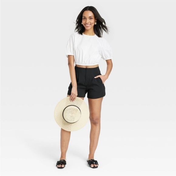 EUC A New Day High Rise Tailored Shorts Black Size 12 - Picture 3 of 7